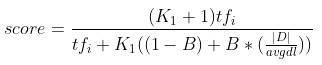 BM25 equation